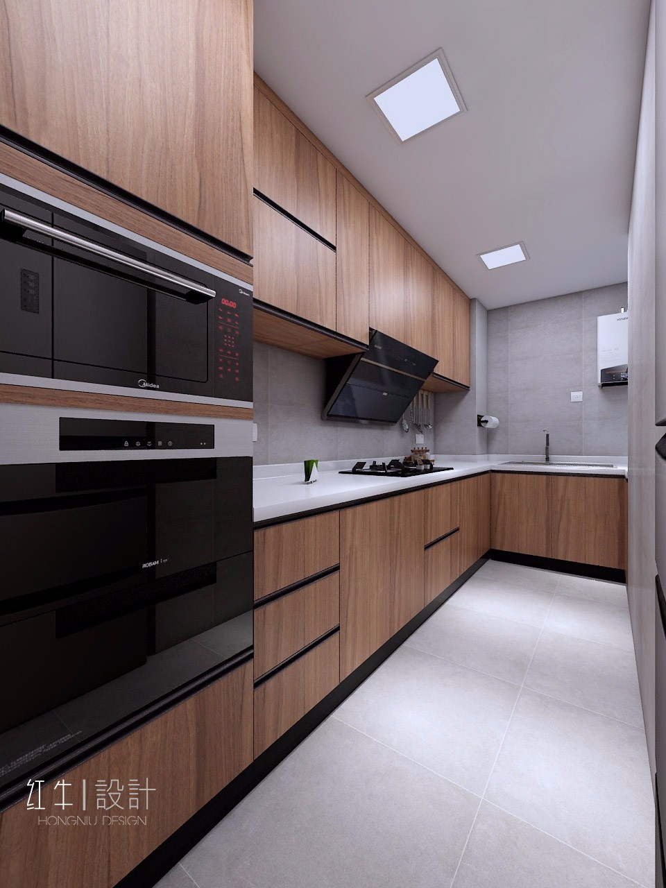 南京保利国际社区88平米现代简约风格装修08厨房_水印